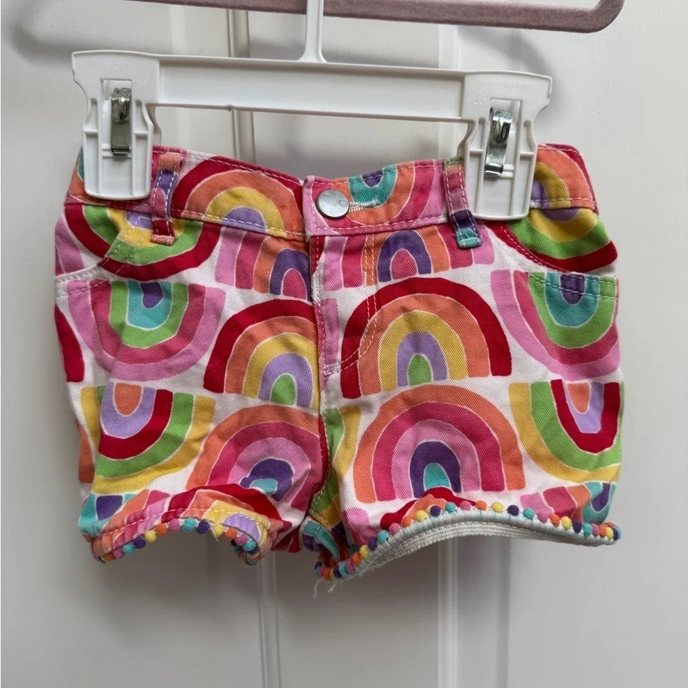 The Children’s Place 18-24M Girls Rainbow Frill Shorts with Pockets